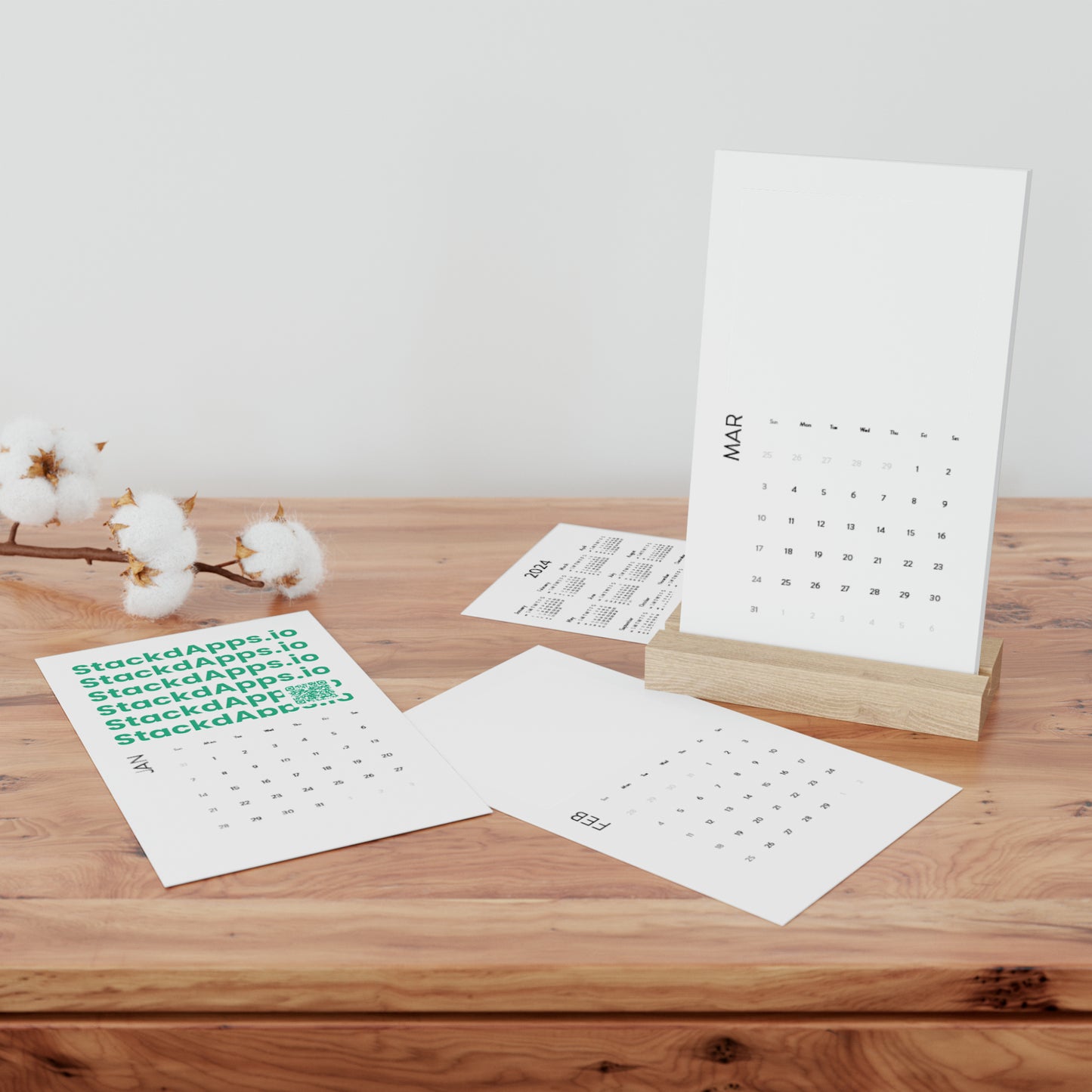 Vertical Desk Calendar (2024)